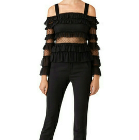 Alexis Tops - Alexis Karisa Sheer Polka Dot Top